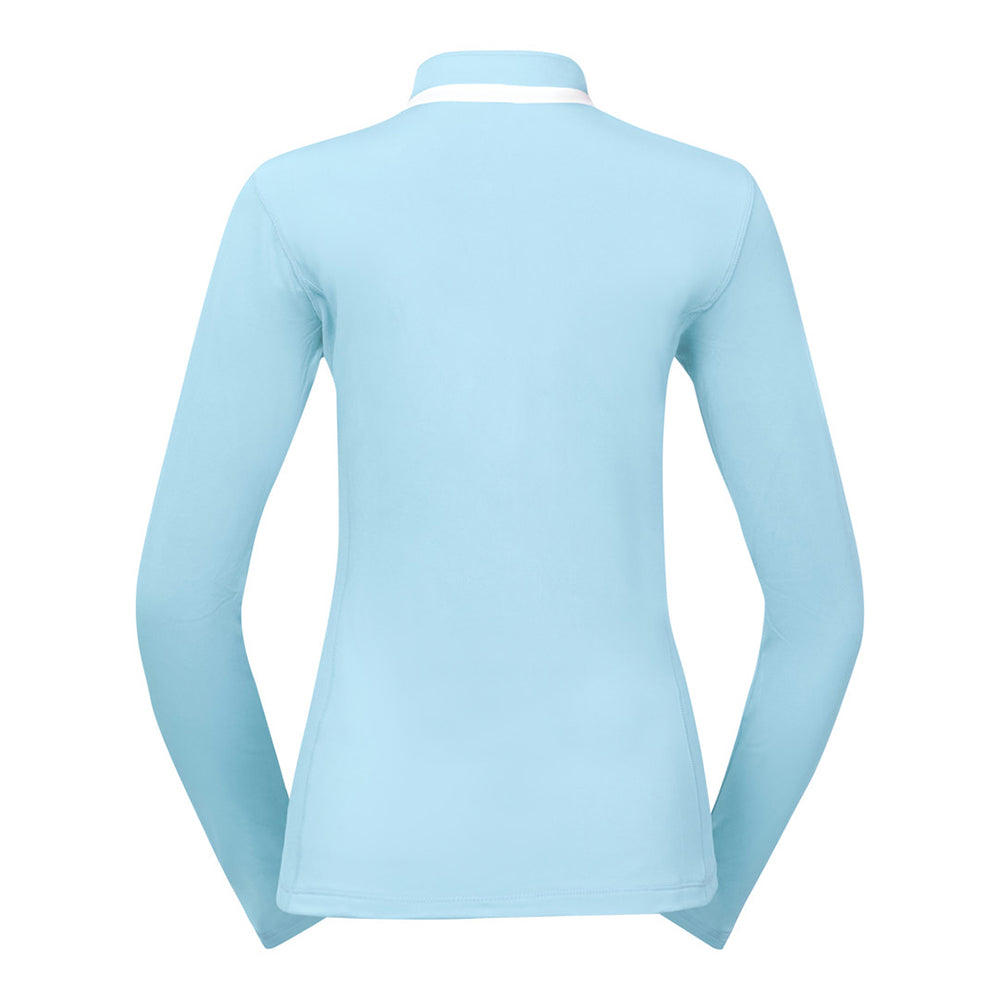 Pure Golf Ladies Full-Zip Mid-Layer Stretch Jacket in Pale Blue