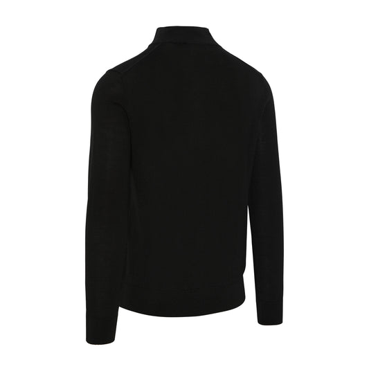 Callaway Mens Black Thermal 1/4 Zip Thermal Merino Blend Sweater