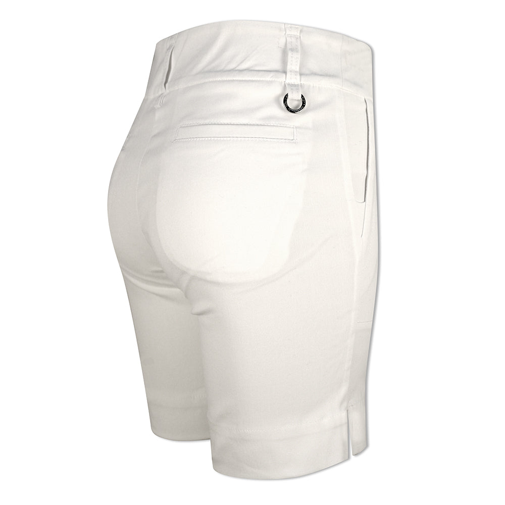 Daily Sports Ladies Shorter-Length Pull-On White Golf Shorts 