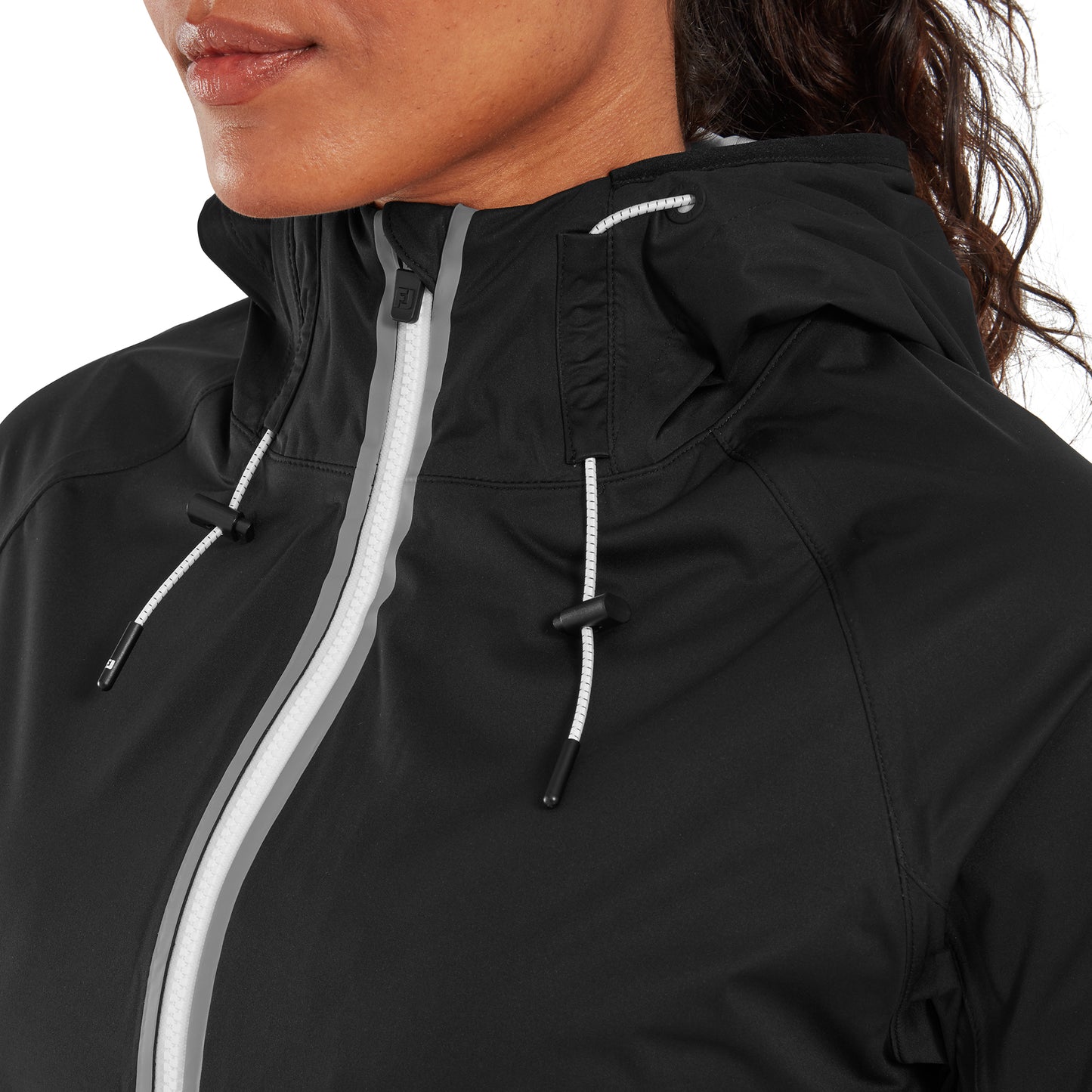 FootJoy Ladies Waterproof Jacket with adjustable Hood in Black