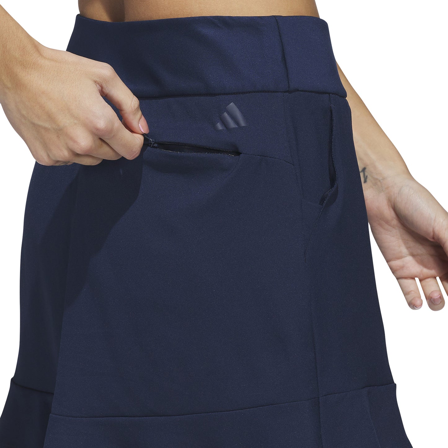 adidas Golf Ladies Navy Frilled Hem Skort - Last One Large Only Left
