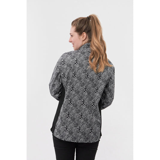 Pure Golf Ladies Lightweight Waterproof Jacket in Mono Snake