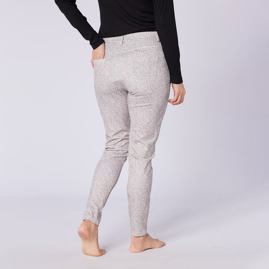 Swing Out Sister Ladies Leopard Print Pull-On Trousers with Ankle Zip