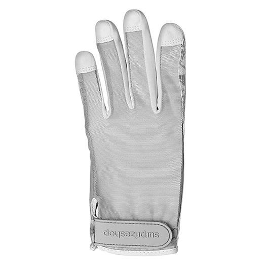 Surprizeshop Ladies Fine Mesh & Floral Grip Left Handed Glove in Grey