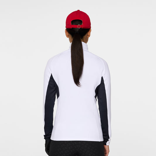 J.Lindeberg Ladies Zip-Neck Mid-Layer with Fleece Trimmed Collar