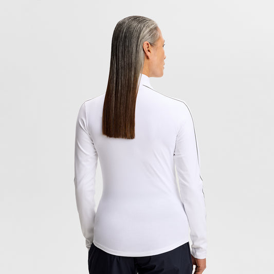 J.Lindeberg Ladies Zip-Neck Mid-Layer for a Sleek Silhouette On & Off the Course