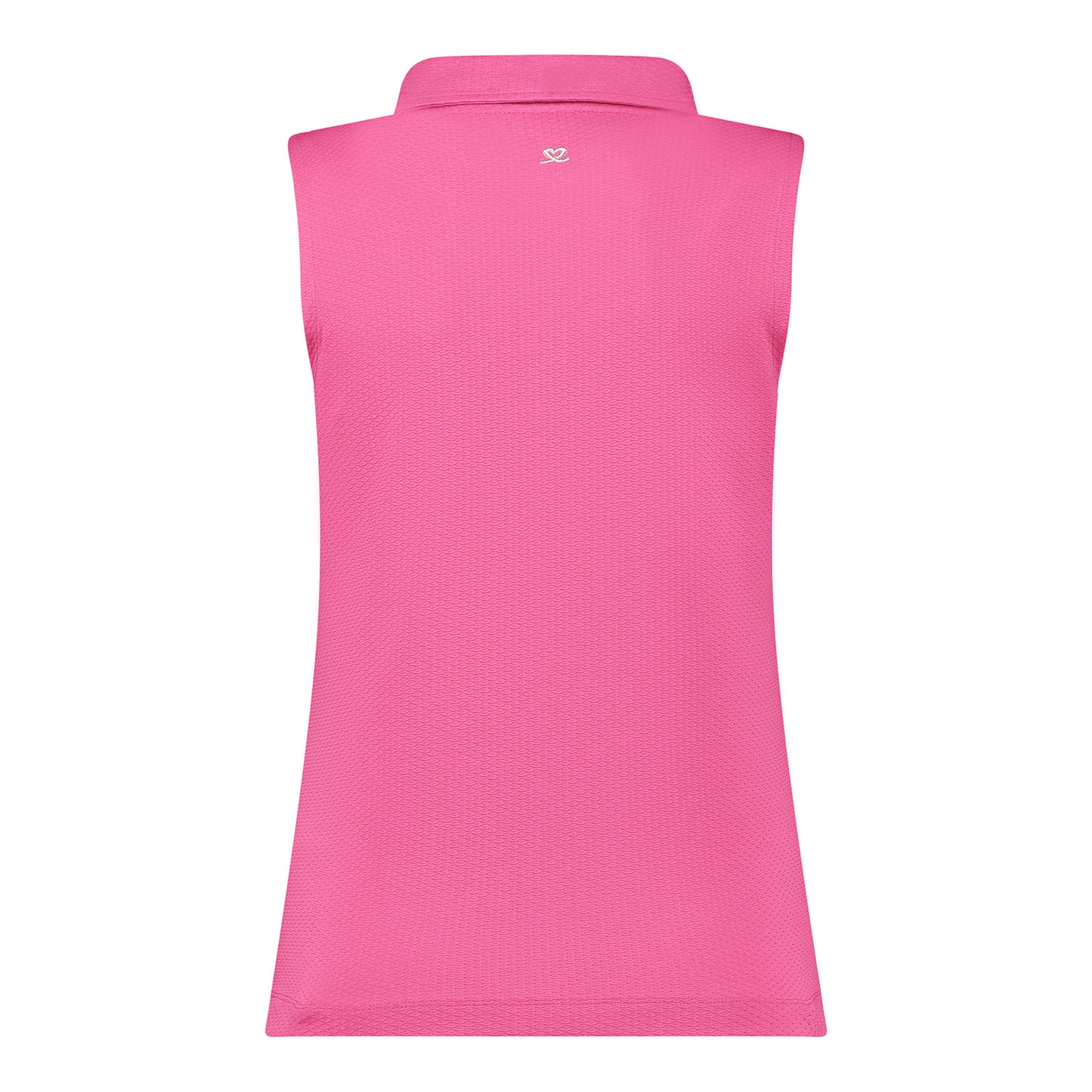 Daily Sports Honeycomb Structured Sleeveless Polo in Tulip Pink