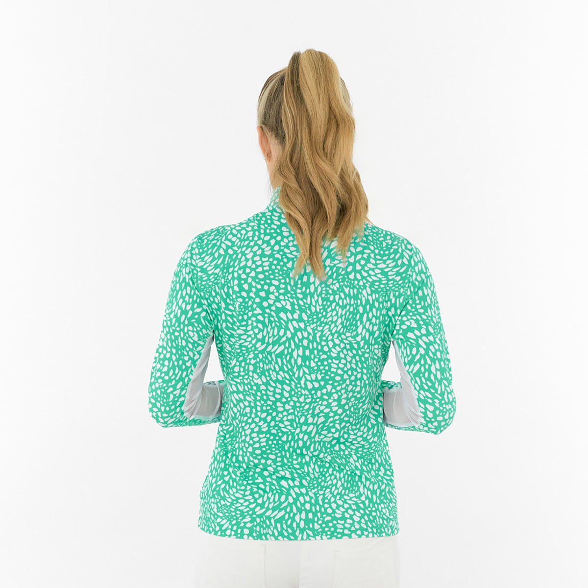 Pure Ladies Long Sleeve Golf Top with Mesh Panels