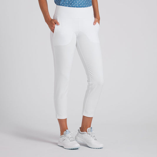 Puma Ladies High Rise 7/8 Trousers in White Glow