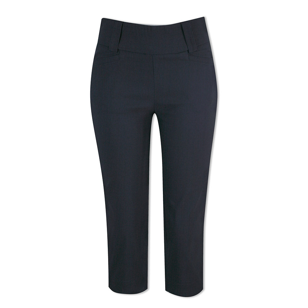 Swing Out Sister Women's Pull-On Stretch Dark Navy Golf Capris