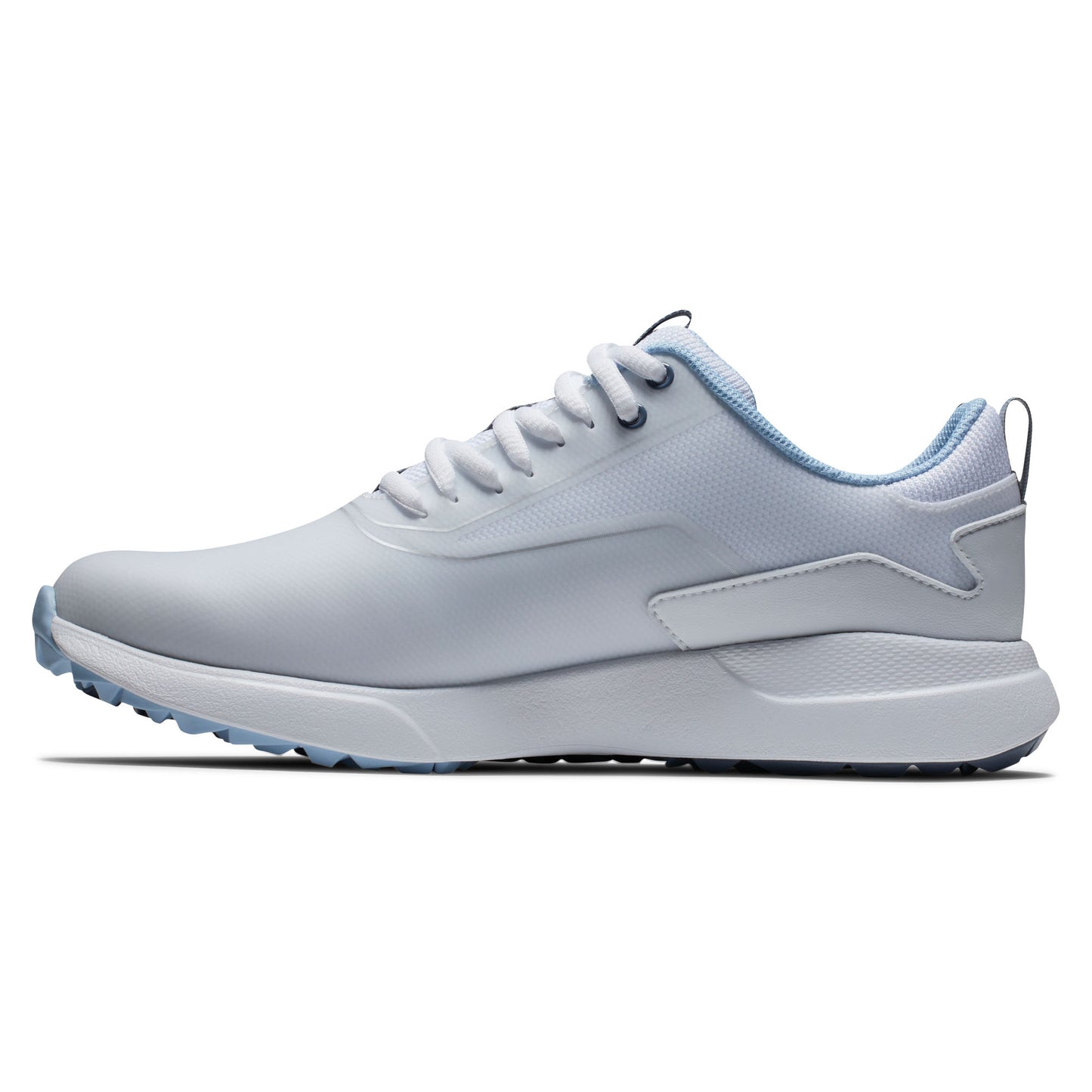 FootJoy Ladies Performa Spikeless Waterproof Golf Shoes in White & Blue