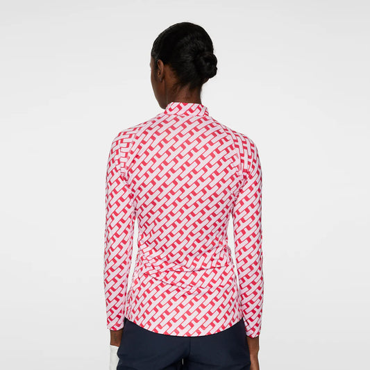 J.Lindeberg Ladies Compression Top with Geo Print
