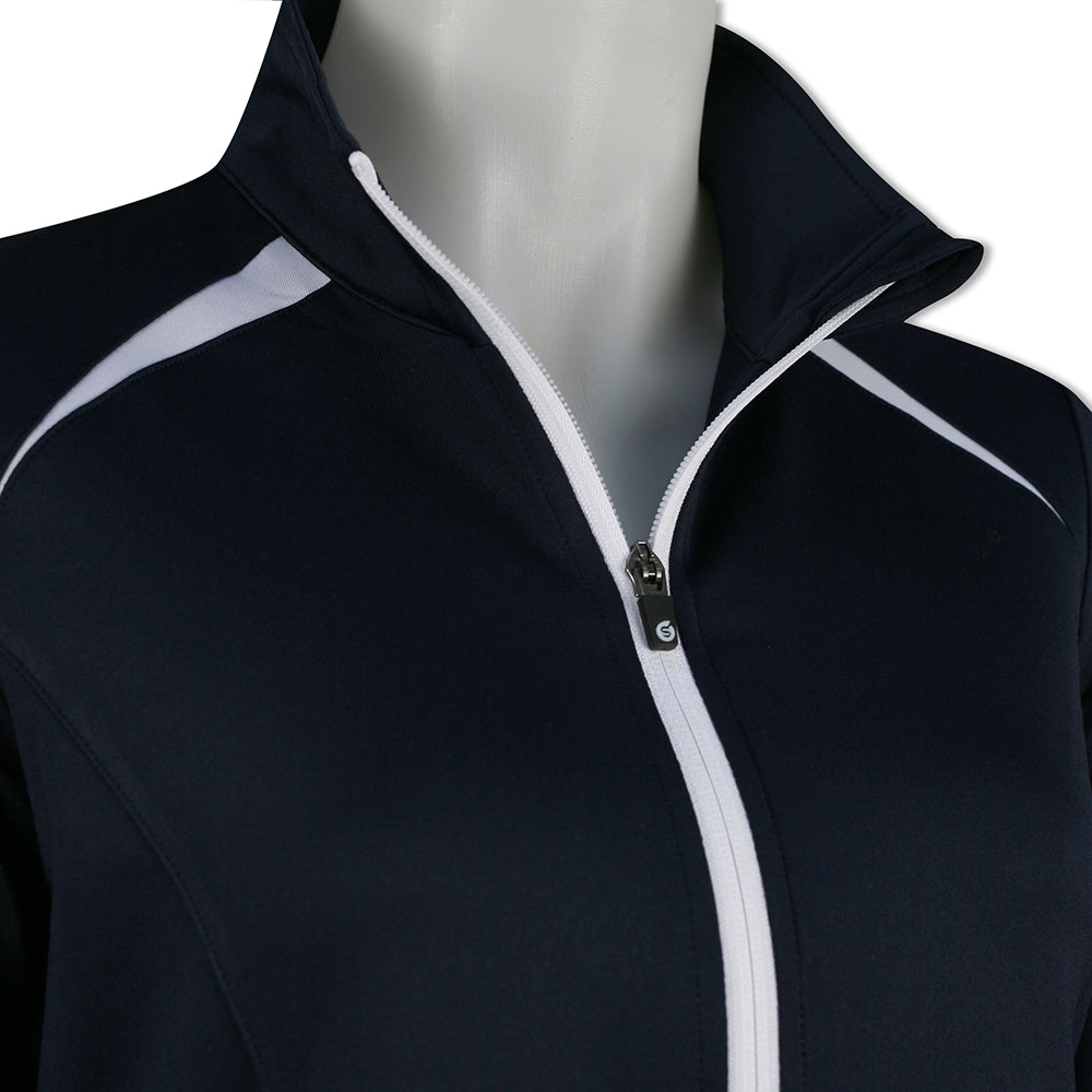 Sunderland Ladies Thermal Water Repellent Zip-Neck Mid-layer in Navy
