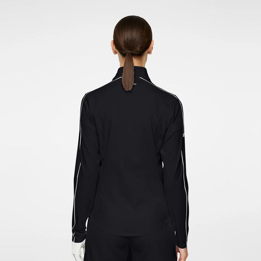 J.Lindeberg Ladies Zip-Neck Mid-Layer in Black - XL Only Left