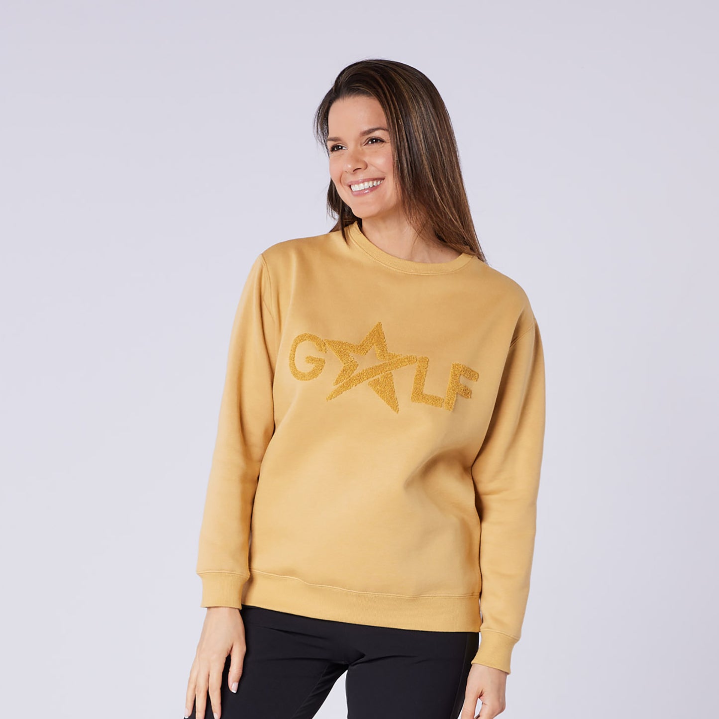 Swing Out Sister Ladies Brushed-Backed Embossed Golf Sweatshirt