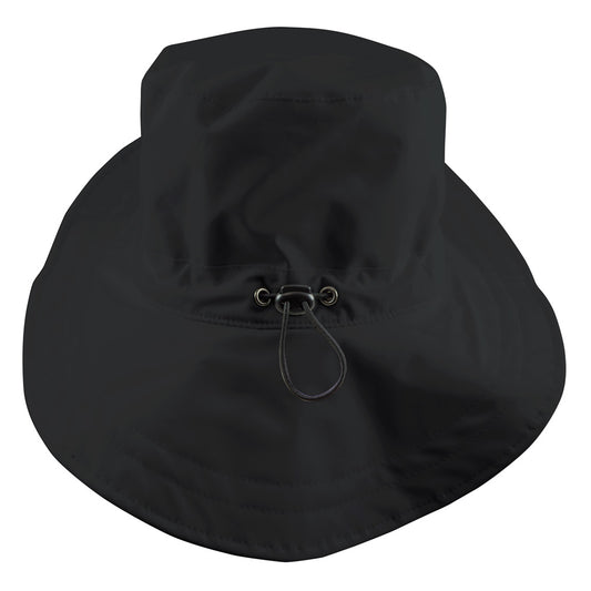 Surprizeshop Ladies Waterproof Golf Hat with Extended Brim in Black