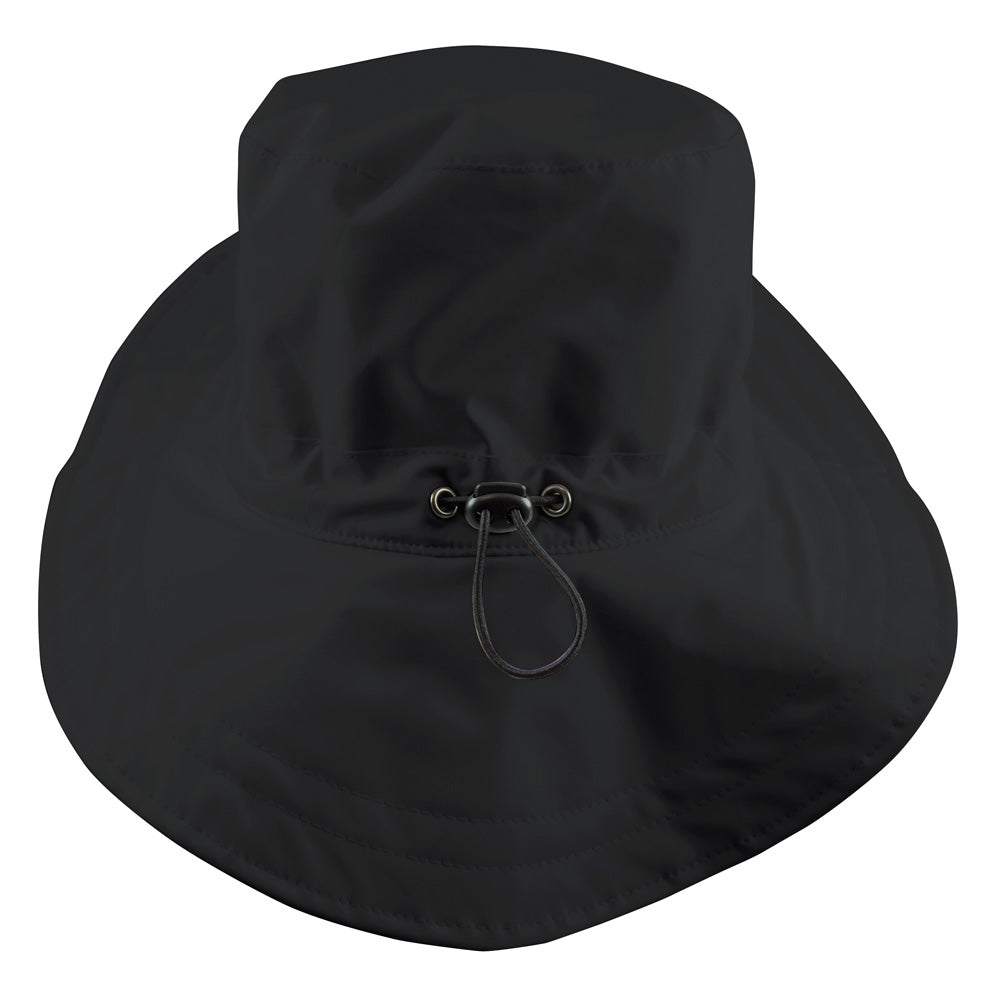 Surprizeshop Ladies Waterproof Golf Hat with Extended Brim in Black