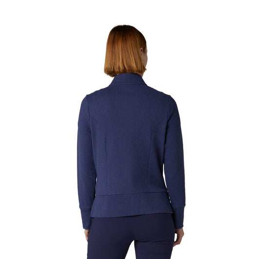 Callaway Ladies Mixed Media 1/2 Zip Pullover in Peacoat Heather