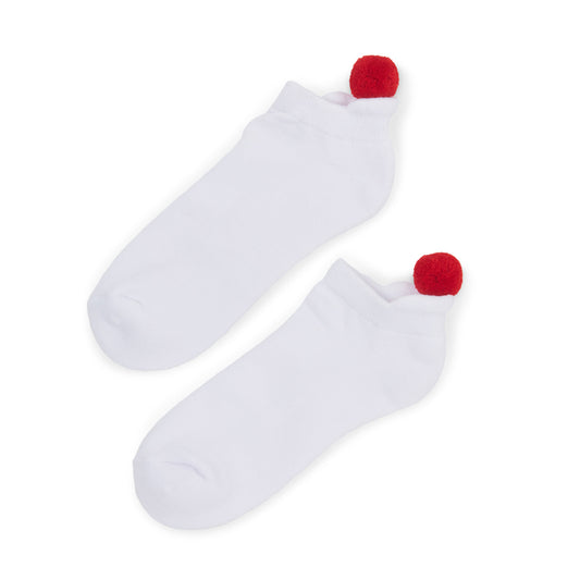 Swing Out Sister Ladies Single Pair Red Pom-Pom Socks