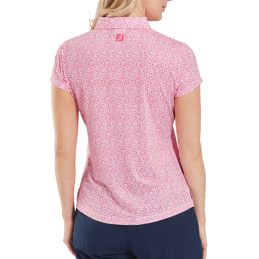 FootJoy Ladies Animal Print Cap Sleeve Polo - Last One XL Only Left