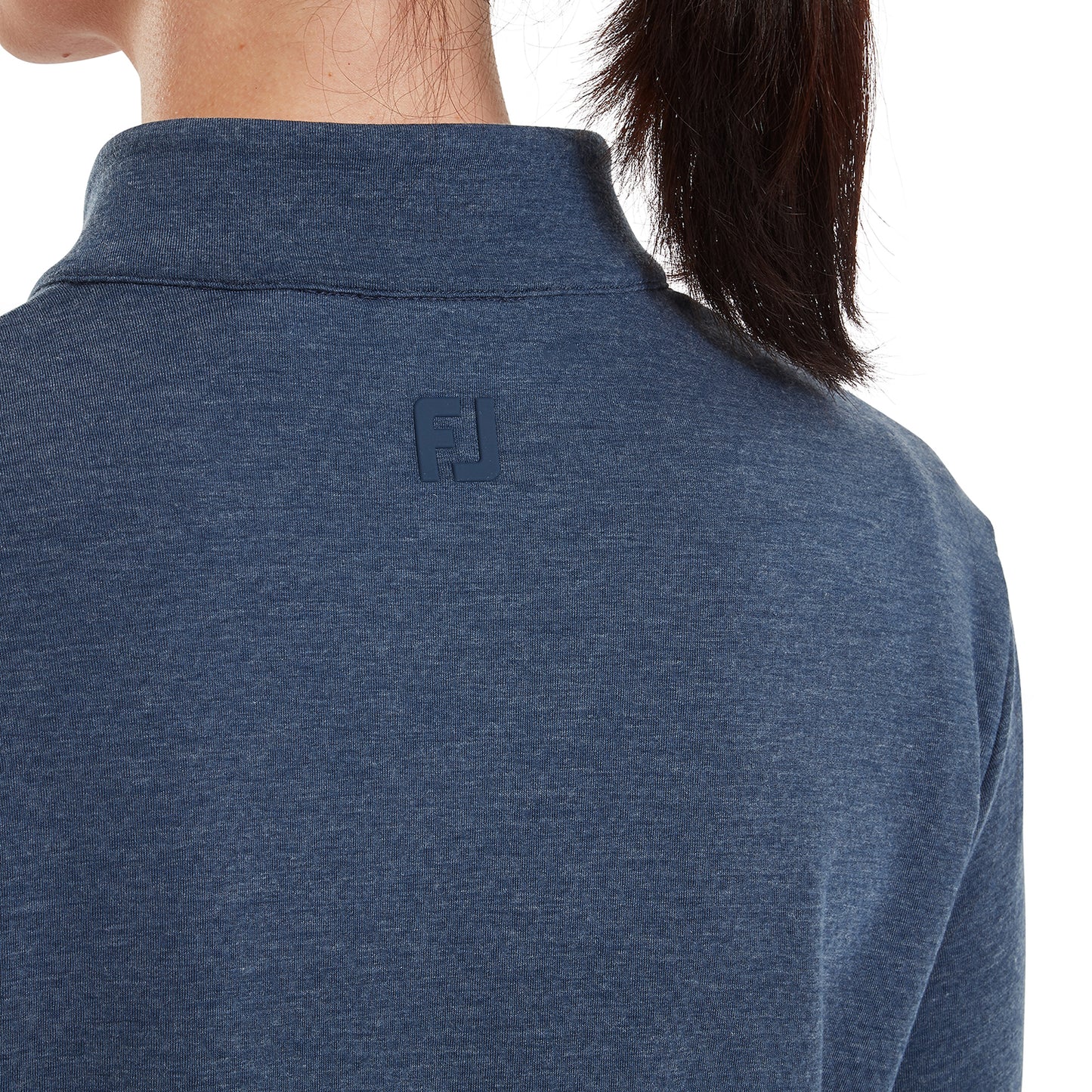 FootJoy Ladies Navy Soft-Stretch Top with Contemporary Collar - Ideal for Layering
