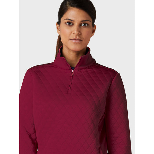 Callaway Women's 1/4 Zip Thermal Quilted Golf Top - Last One XS Only Left