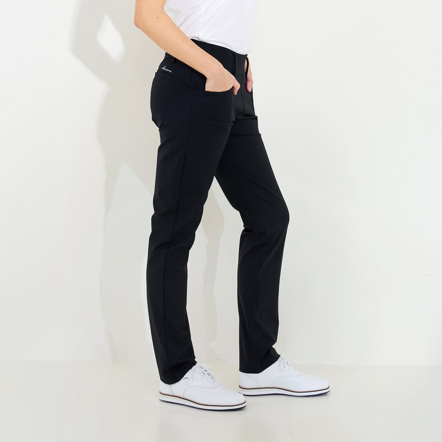 Abacus Ladies Pull-On Midwaist Trousers in Black - Effortless Style & Performance