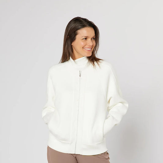 Swing Out Sister Ladies Bomber-Style Lined Cardigan