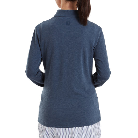 FootJoy Ladies Navy Soft-Stretch Top with Contemporary Collar - Ideal for Layering