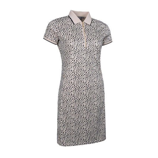 Glenmuir Ladies Short Sleeve Dress with Subtle Cheetah Print