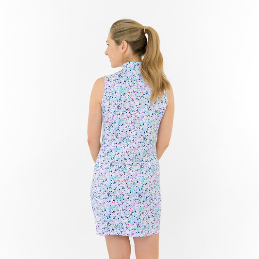 Pure Golf Sleeveless Dress in Abstract Nature Print