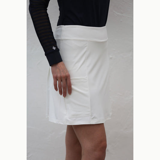 Famara Ladies Kick Pleat Skort in White - Last One XL Only Left