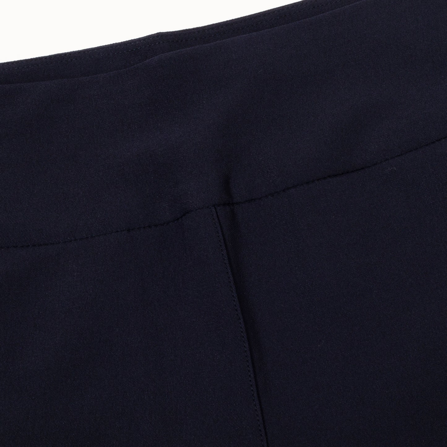 Green Lamb Pull-On Trousers in Navy with Relaxed Fit