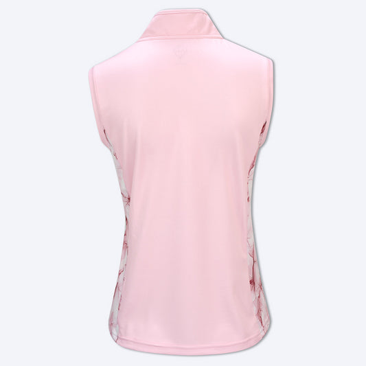 Pure Golf Ladies Pink Blossom Sleeveless Polo