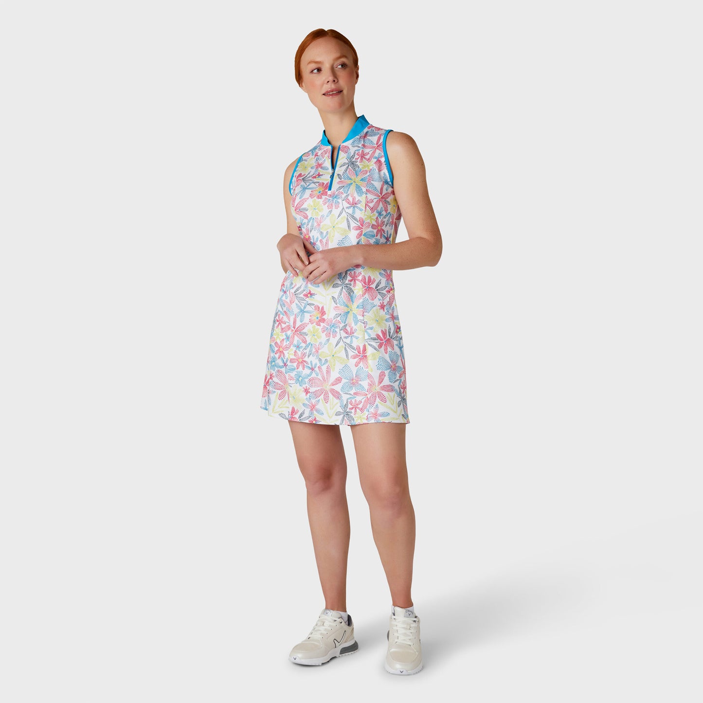 Callaway Ladies Golf Dress with Floral Chevron Print