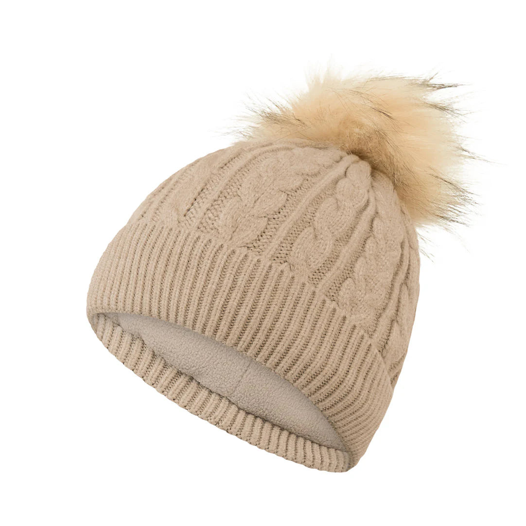 Surprizeshop Ladies Fleece Lined Waterproof Bobble Hat