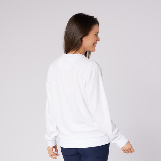 Swing Out Sister Ladies Fun Towelling Logo Sweater For Effortless Everyday Style