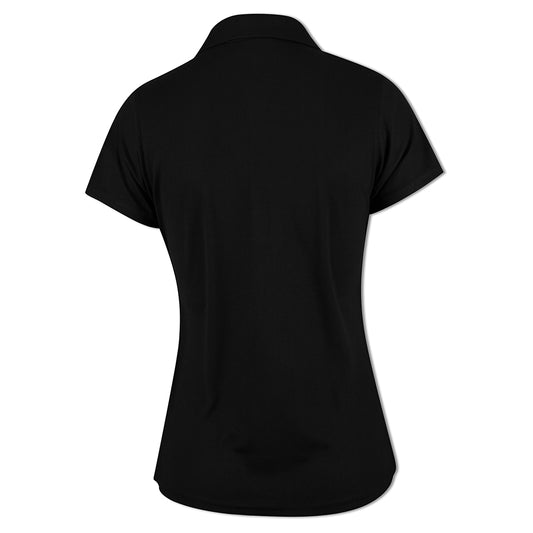 Glenmuir Ladies Short Sleeve Pique Polo with Stretch & UPF50+ in Black