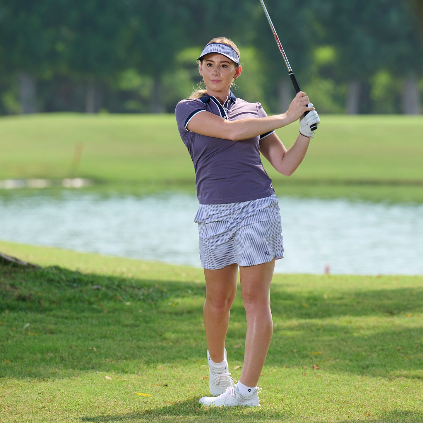 FootJoy Ladies Cap Sleeve Polo With Elegant Feminine Touches & Soft-Stretch Fabric