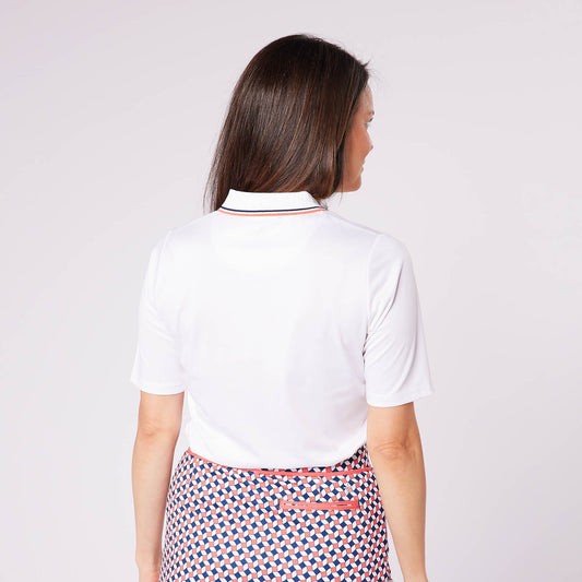 Swing Out Sister Ladies Pique Short Sleeve Polo with Ribbed Collar