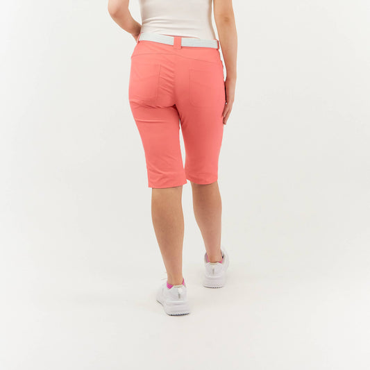 Pure Ladies Lightweight Coral Bermuda Shorts with Comfort Stretch