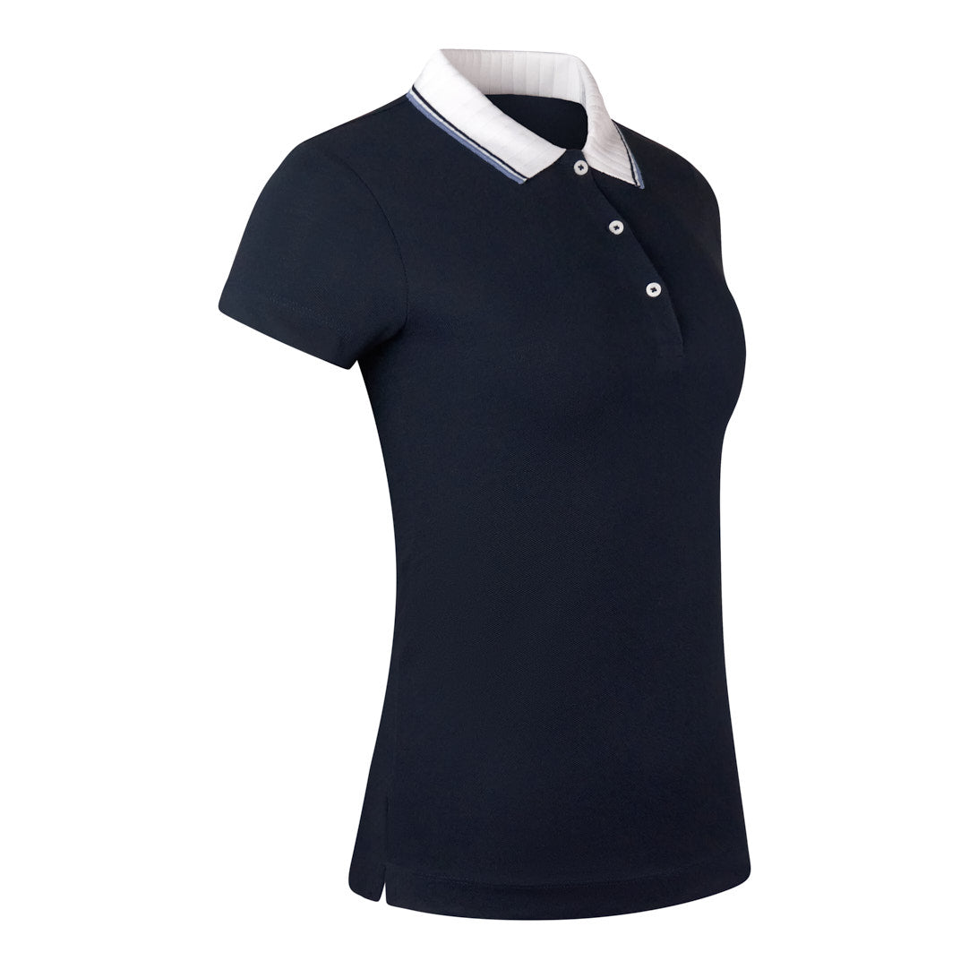 Daily Sport Ladies Classic Navy Cap Sleeve Polo Shirt