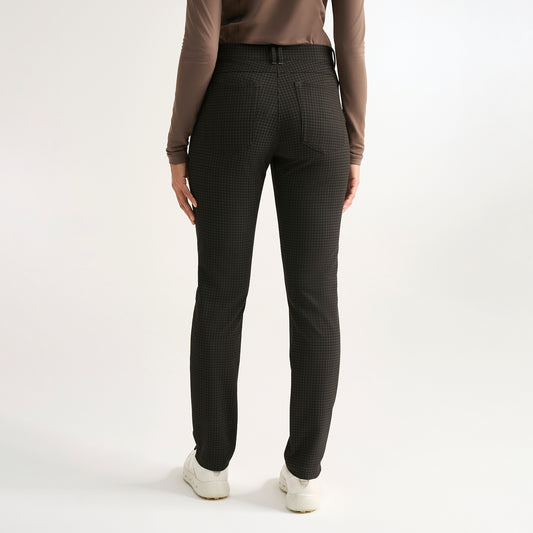 PING Ladies Thermal Golf Trousers with Chic Houndstooth Print