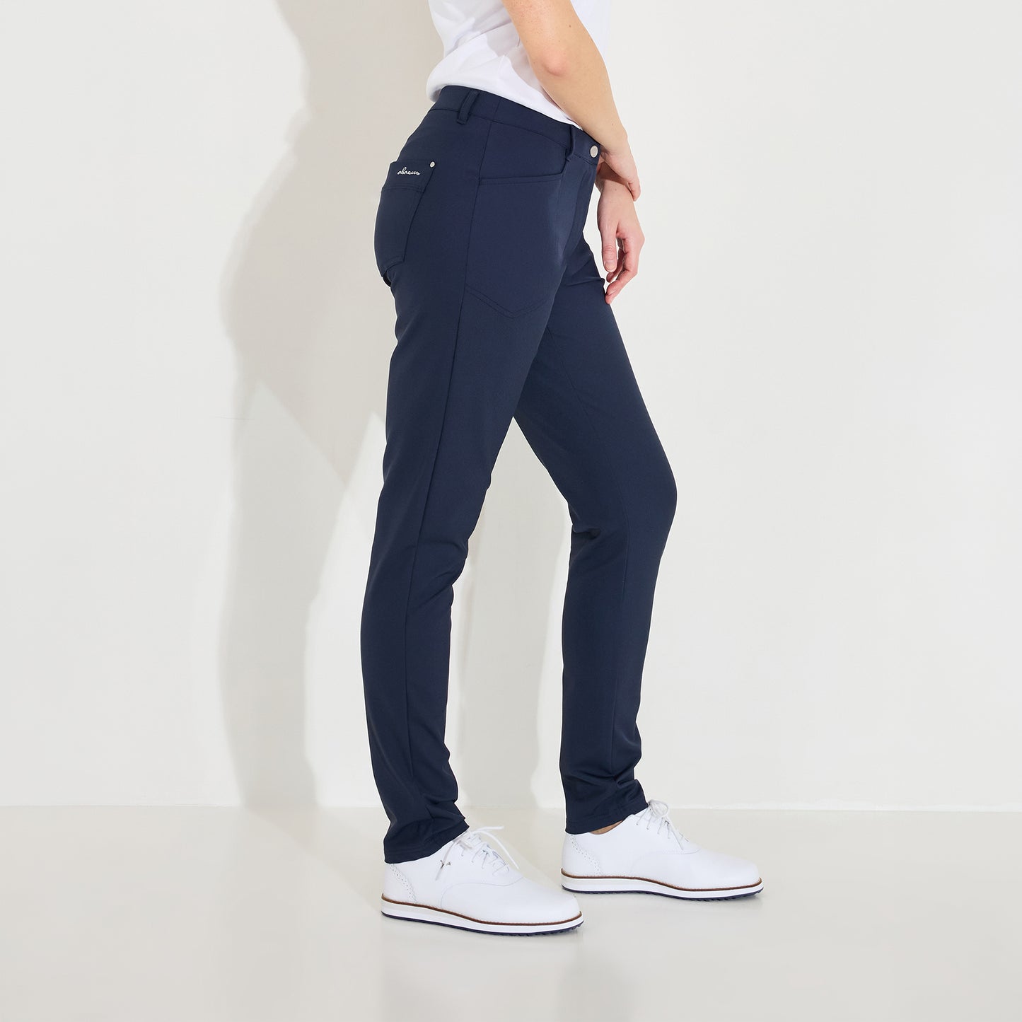 Abacus Ladies Elite Mid Waist Trousers in Navy