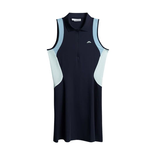 J.Lindeberg Ladies Sleeveless Golf Dress in Navy β Effortless Confidence On Every Swing