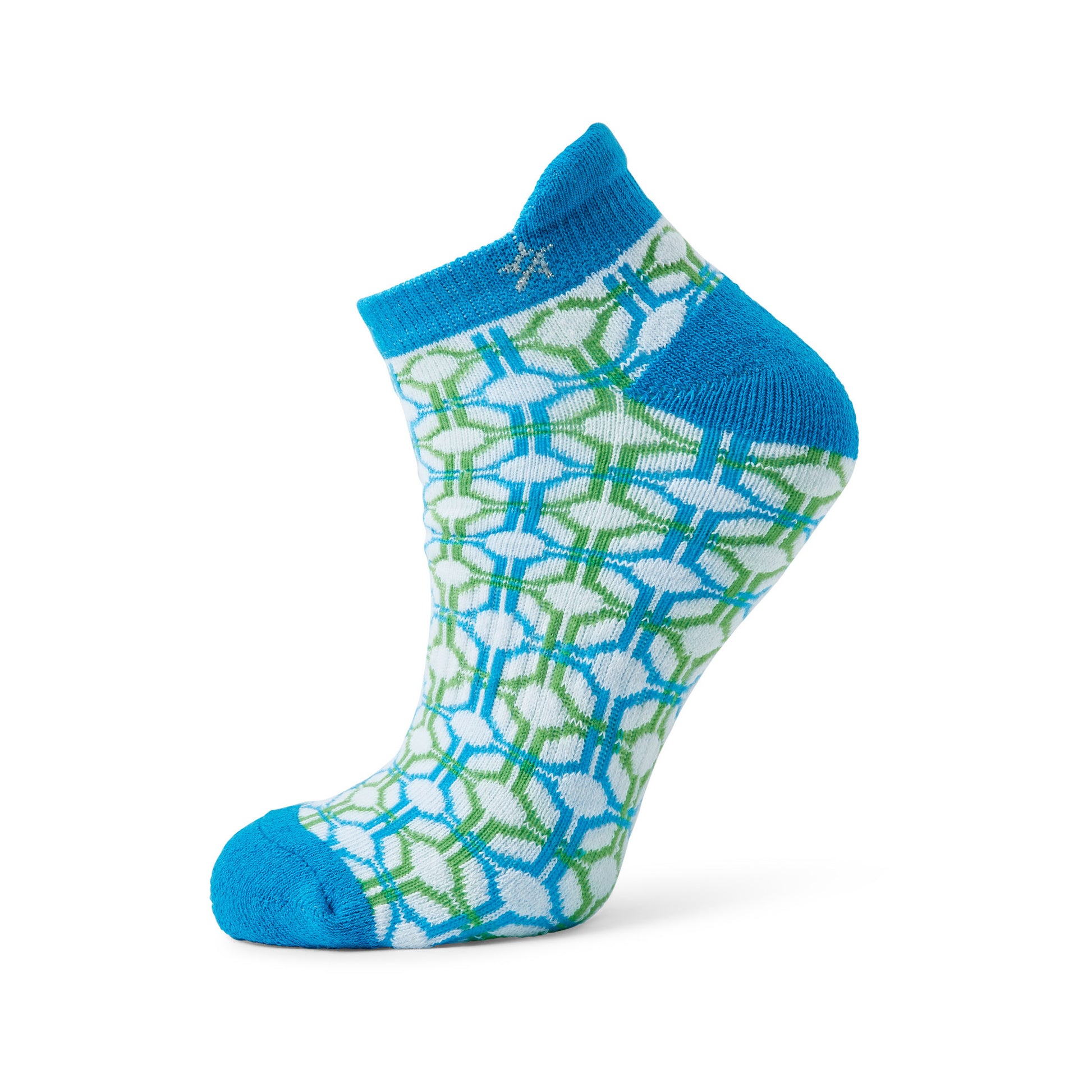 Swing Out Sister Ladies 2 Pair Cotton Socks in Dazzling Blue and Emerald