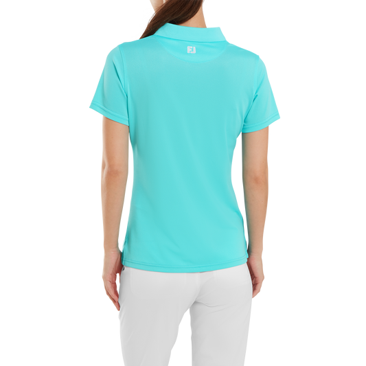 FootJoy Ladies Aqua Short Sleeve Stretch Pique Polo