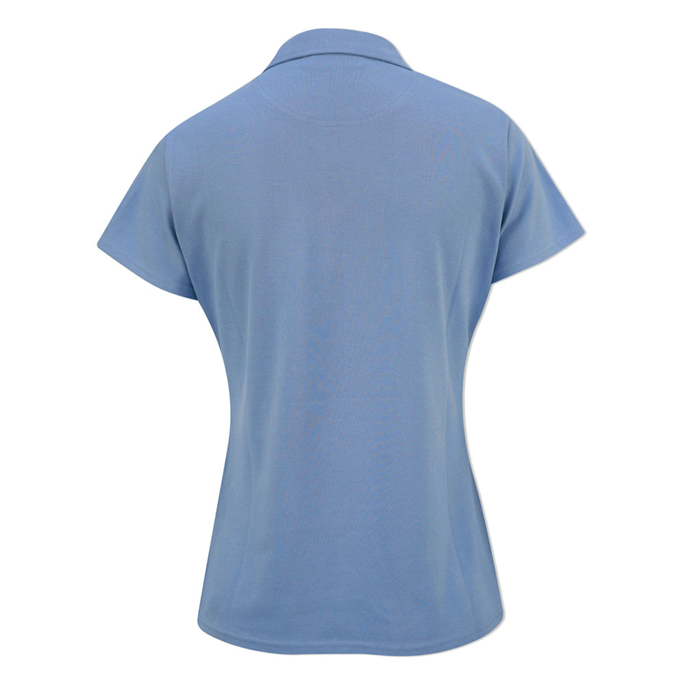 Glenmuir Ladies Pique Knit Short-Sleeve Polo with Soft Cotton Finish in Light Blue
