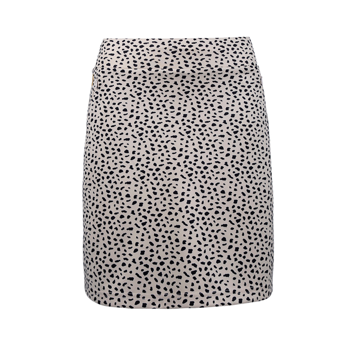 Glenmuir Ladies Pull-On Stretch Skort with Subtle Cheetah Print