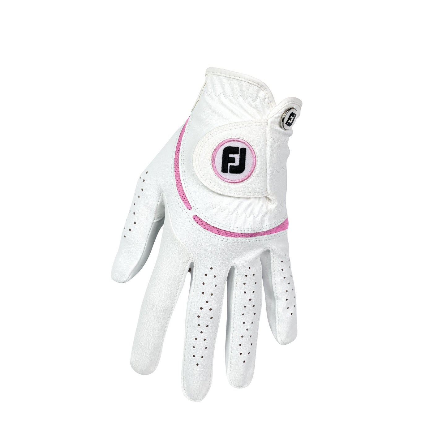 FootJoy Women's WeatherSof Golf Glove in White & Pink